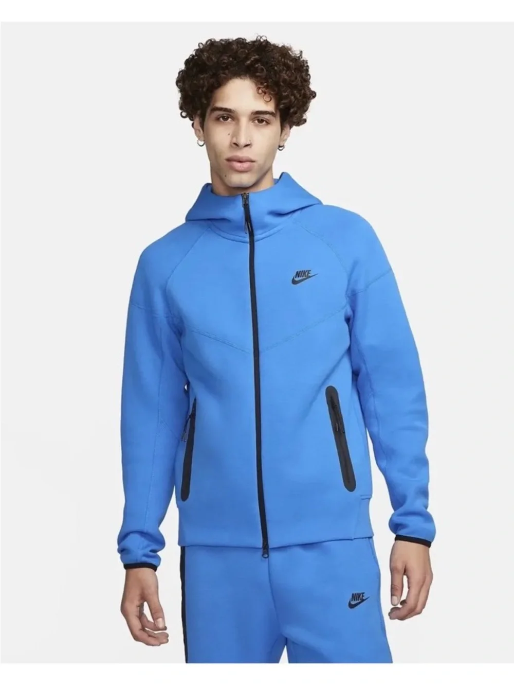 Nike Sportswear Tech Fleece Windrunner  Men’s Blue Full-Zip Hooded Jacket